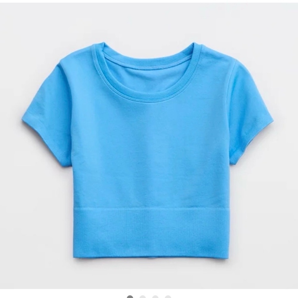 American Eagle Offline Blue Cropped Tee